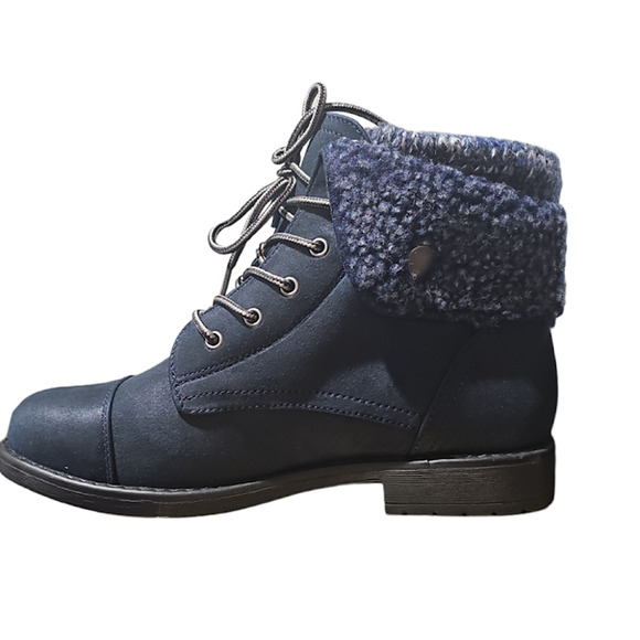 Cliffs by White Mountain Women's Duena Hiker Boots Size 8W Navy New - Picture 2 of 5